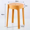 Banquinho de Plástico Espessado, Empilhável, Banquinho Alto Moinho de Vento, Cadeira Minimalista Moderna, Cadeira para Sala de Estar e Jantar, Banquinho Redondo de Plástico, Suporta Peso