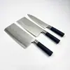 Conjunto de Facas de Cozinha de Aço Inoxidável para Uso Doméstico, Facas para Fatiar, Facas Yangjiang Padrão Damasco a Laser, Novo Estilo Chinês