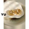 Con pendientes de Yu huecos en forma de U simples Joker para ir al trabajo estilo europeo y americano otoño e invierno Amazon en vivo comercio exterior no se decoloran