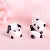 Ornaments de Resina de Panda de Desenho Animado Miniaturas de Mesa Decorações de Carro Inserções para Bolo Presentes para Crianças Venda por Atacado