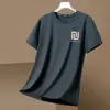 2025 Nova Camiseta Masculina de Seda Gelo Verão Nova Masculina de Secagem Rápida Manga Curta Solta Absorvente de Suor Casual Fresca Esportiva Lazer