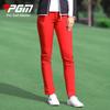 Pantalones de golf de terciopelo PGM para otoño e invierno, pantalones deportivos de alta elasticidad para mujer, suministro directo de fábrica.