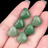 2305-Piedra de Ágata de Cristal Natural 12mm Forma de Corazón Agujero Pasante Colgante para Joyería DIY Adornos en Forma de Corazón Venta al por Mayor
