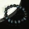 Existem pulseira de olho de tigre azul natural cristalina para raios DIY moda pulseira de círculo único fabricantes de pedra clara de tigre atacado
