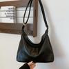 Bolso cruzado de piel suave de gran capacidad para mujer, novedad de 2025, bolso de hombro informal retro combinable, bolso bandolera sencillo.