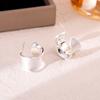 Aretes Geométricos Escarchados Plata Cepillada Estilo Moda Europea y Americana Elegantes Modernos Elegantes Lujo Accesible Aretes de Alta Gama para Mujer
