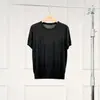 Warren Hailong Kw035 Verano Absorbe el Sudor, Transpirable, Amigable con la Piel, Lana Suave como una Nube de Cuello Redondo de Manga Corta Tejido para Mujer