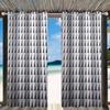 Cortinas Opacas Negras y Blancas Arquitectónicas para Exteriores, Minimalistas y Elegantes, Personalizadas para Balcón, Disponible Dropshipping