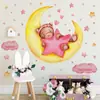 Nuevas Pegatinas de Pared Lindas de Luna, Estrellas, Nubes y Oso Pegatinas de Pared Dibujos Animados Autoadhesivas Personalizadas Decoración de Pared para Niños