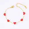 Conjunto Personalizado de Collar y Pendientes de Labios Rojos, Lujo Ligero y Regalo Exquisito para Niñas, Pulsera Roja del Año Zodiacal, Listo para la Venta