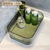 Caixa de Armazenamento de Cosméticos de Mesa de Luxo Leve, Organizador de Mesa de Maquiagem em Acrílico para Máscaras Faciais, Produtos de Skincare, Itens Diversos, Cesta de Armazenamento de Lanches para Mesa de Centro