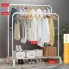 Perchero plegable simple de pie para uso doméstico, dormitorio, balcón y para colgar ropa