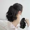 Coleta de Peluca para Mujer, Estilo Corto con Ondas Grandes, Cabello Largo y Rizado, Boca de Tigre Simulada Natural y Realista, Coleta Falsa