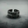 Anillo Osa Mayor Chiba Taiyin Punk Retro Patrón Rizado Entrelazado Elementos Mecánicos Anillo Personalizado de Nicho Único