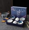 Juego de tazones de porcelana azul y blanca Actividad de venta por lotes Tazón de regalo Juego de palillos Juego de tazón y cuchara de cerámica Vajilla Tazón Caja de regalo