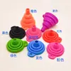 Suministro directo de fábrica embudo plegable de silicona mini telescópico portátil embudo plegable para aceite suministros creativos de cocina