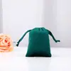 Bolsas de terciopelo con cordón para joyería al por mayor del fabricante, bolsas de almacenamiento de terciopelo suaves y cómodas, bolsas de franela con cordón