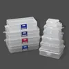 Caja Vacía de Embalaje de Exhibición Rectangular Multiespecificación con Cerradura Caja de Plástico Transparente Caja de Almacenamiento para Piezas de Ferretería Equipo de Pesca