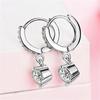 Yihua AliExpress pendientes de comercio exterior joyería al por mayor pendientes de diamante único de cuatro garras entrega directa de fábrica una pieza