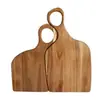 Tabla de Cortar de Nogal para Pareja Transfronteriza Tabla de Madera para Filete y Pan Tabla de Cortar de Madera Maciza Tabla para Comida de Bebé y Fruta con Asa Cocina