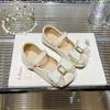 Sapatos de Couro para Meninas 2025 Primavera Ano Novo Vermelho Mais Fáceis de Combinar Crianças Médias e Grandes Sapatos de Princesa Crianças Sola Macia Antiderrapante Sapatos Baixos