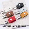 Clip para sombrero de cuero Clip para bolsa Clip de almacenamiento Clip para sombrero de viaje al aire libre Clip para guantes de verano Clip doble elástico Clip para cinturón de pantalones