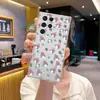 Estilo INS Coreano Japonês Rústico Tela Cheia Flores Pequenas GalaxyS26 Ultra-fino Transparente Capa S25plus Capa de Celular para Meninas