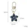 Llavero Lindo Hecho a Mano con Flores de Goteo de Aceite de Aleación Flor de Cerezo Dulce Colgante Estilo Simple Colgante para Bolso