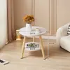 Mesa de centro redonda pequena mesa de café sala de estar simples casa mesa lateral de sofá quarto mesa de cabeceira mesa de varanda mini minimalista criativa