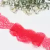 Tanglong tela de punto de urdimbre de nailon con ribete de pestañas colorido no elástico 6 cm accesorios de ropa material de ribete de encaje hecho a mano