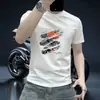 Camiseta de Manga Corta de Lujo de Marca Europea de Moda para Hombre con Estampado de Motocicleta, Top de Media Manga para Hombres Jóvenes