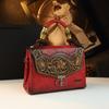 Estilo Nacional 2026 Bolsa Retrô Mais Vendida Bolsa de Selim de Couro Bolsa Feminina de Couro Genuíno Nova Bolsa de Ombro Transversal Estilo Étnico