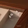 Pendientes de Plata de Ley S925 Ágata Blanca Tulipán para Mujer, de Moda y Versátiles, Lujo Accesible Pendientes de Circonita Joyería Elegante de Nicho