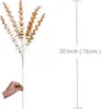 Folhas Douradas Flores de Simulação Arranjo de Casamento Decoração Flores Artificiais Folhas Douradas Frutas Vermelhas Fruta da Fortuna Folhas de Eucalipto em Leque Enfeites