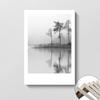 Geração profissional rotulagem moderna simples preto e branco lago barco paisagem floresta quarto sala de estar tela pintura decorativa núcleo