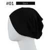 Gorra de Base de Color Sólido Modal Suave y Transpirable de Ala Ancha, Sombrero de Pescador Grande, Pañuelo para la Cabeza con Banda Elástica de Boca Redonda para Usar en Capas