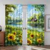 2 PCS Flor Cortina Personagem Fábrica 3D Impressão Digital Transfronteiriça Amazon Cortina Tipo de Flor de Venda Quente
