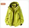 Moda Juvenil Nueva Cortavientos 3 en 1 con Forro de Polar, Engrosado para Calidez, Chaqueta de Viaje Otoño/Invierno, Impermeable y Resistente a los Arañazos