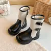 Botas Martin para Niñas 2026 Nuevas Botas Individuales de Primavera y Otoño Botines de Tobillo de Princesa para Niña Pequeña Estilo Británico Zapatos para Niños Grandes