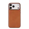 Aplicable para Funda de Teléfono iPhone 18 Pro Max Samsung S26U Carga Inalámbrica MagSafe Funda de Cuero Magnética para Coche