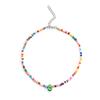 Joyería transfronteriza europea y americana Collar bohemio de color hecho a mano con cuentas de arroz Sencilla cadena para clavícula con cuentas de flor de arcilla