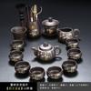 Juego de té de kung fu con diseño de dragón y arena púrpura, ideal para el hogar, con tapa, tazón, taza de té, ligero, de lujo, para oficina, regalos de alta gama.