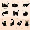 1 Rollo/500 Hojas de Pegatinas en Rollo de Gato Negro Dibujos Animados Lindas Material Decorativo Cinta Pegatinas Imprescindibles para Estudiantes Pegatinas Selladoras