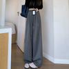 Calça Polka Dot Cáqui 2025 Feminina Primavera e Outono 2025 Nova Calça Social Listrada Preguiçosa e Relaxada com Pernas Largas