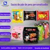 Impressão de fábrica Turquia macarrão saliva macarrão embalagem saco de alimentos auto-sustentante auto-selante saco de lanche atacado design livre