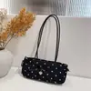 Bolsa Baguete Doce de Bolinhas Única para Mulheres 2026 Nova Moda Bolsa de Ombro/Axila com Laço Bolsa de Mão Versátil