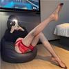 Meias Aurora Sexy Oleosas Peça Única Renda Tubo Longo Ultrafina Acima do Joelho Ultrafina Sexy Seda Preta Seda Branca Meias Liga para Mulheres