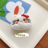 Peluche de dibujos animados de tamaño pequeño, lindos accesorios de rana de Sanrio, broche para el cabello con clip para niños, material de broche colgante
