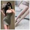 Lindo e Sedutor Vestido Camisola de Renda Sexy para Mulheres, Roupa Íntima Slim-Fit para Outono e Inverno, Vestido Curto Bodycon