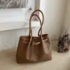 Bolso de Mano Tejido Texturizado Retro para Mujer 2026 Nueva Moda Bolso de Hombro para el Trabajo Otoño Invierno Gran Capacidad Bolso de Hombro Único